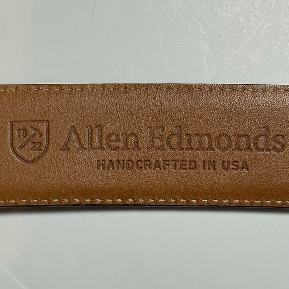 Allen Edmonds Men's Belt – Brown Leather – Size 44 – Style 74047 – Made in USA - Picture 9 of 11